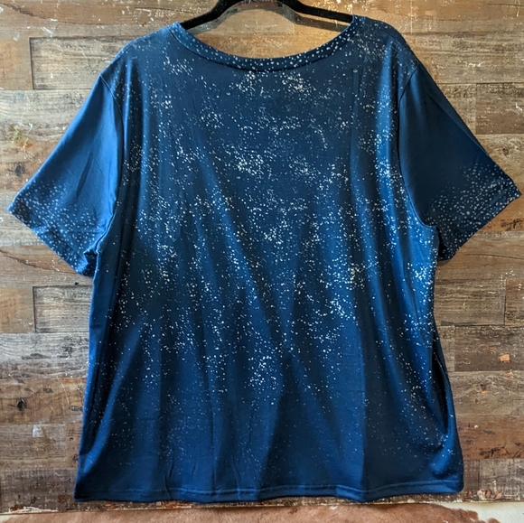 NWT Do No Harm But Take No Bull Blue Floral Bull Tee - Picture 9 of 14
